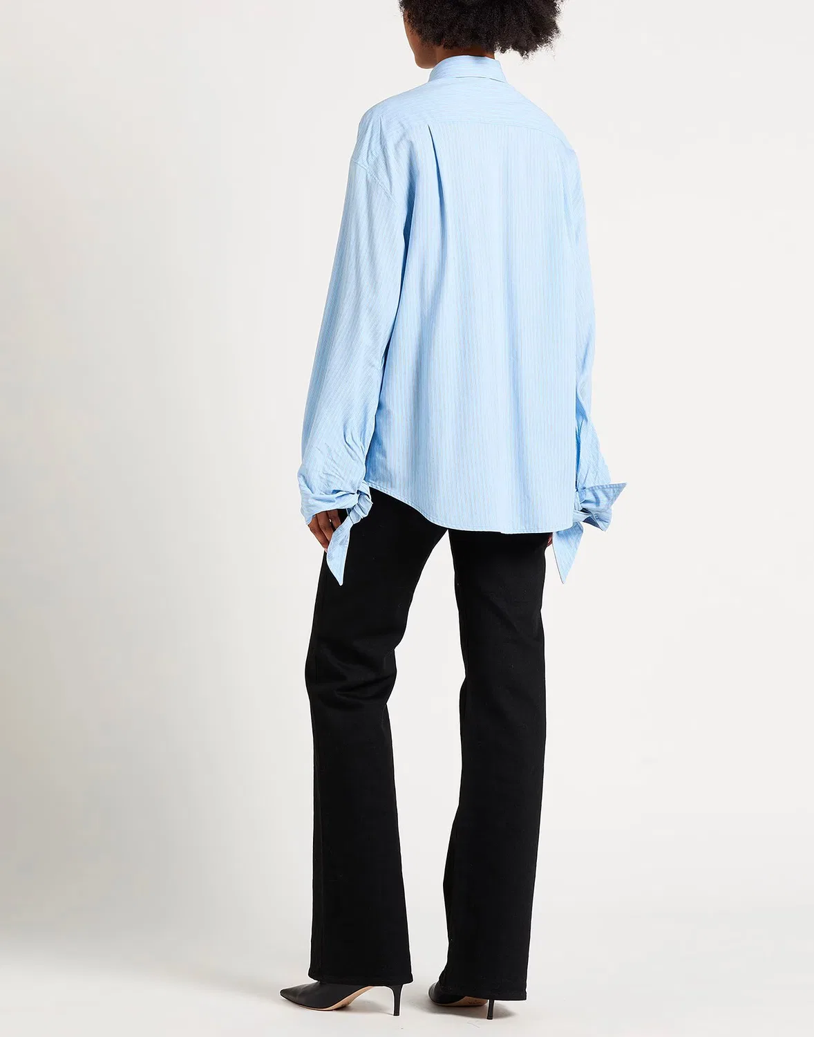 Женская рубашка с длинным рукавом Balenciaga, светло-синий — фото 3