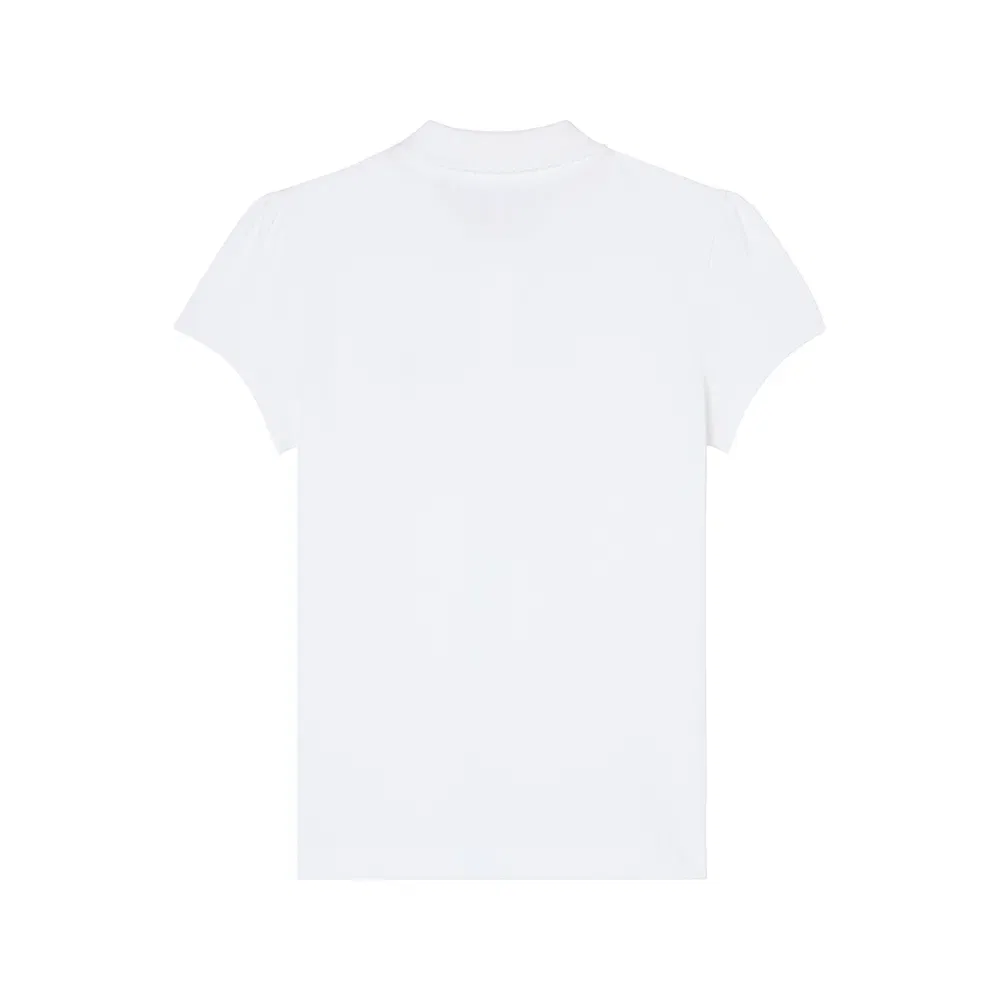 Детское поло для девочек с коротким рукавом 447026 Lacoste, White — фото 4