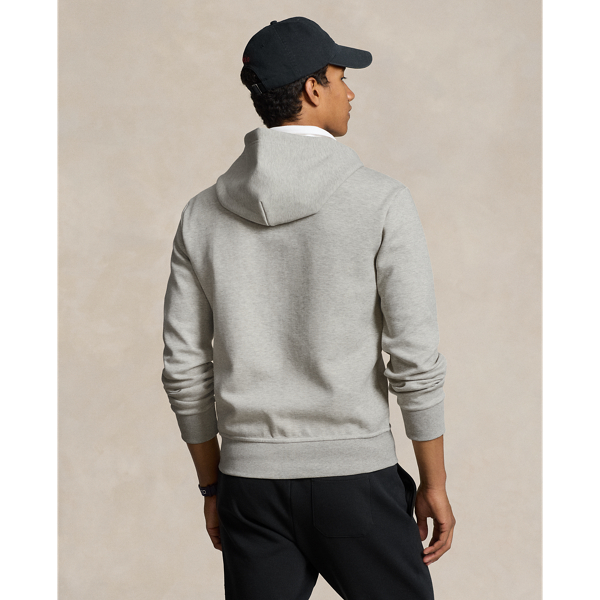Толстовка Polo Ralph Lauren Double-Knit Full-Zip, светло-серый меланж — фото 3