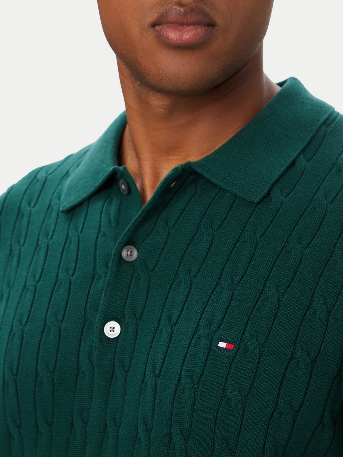 Мужской пуловер стандартного кроя Classic Tommy Hilfiger, темно-зеленый — фото 4