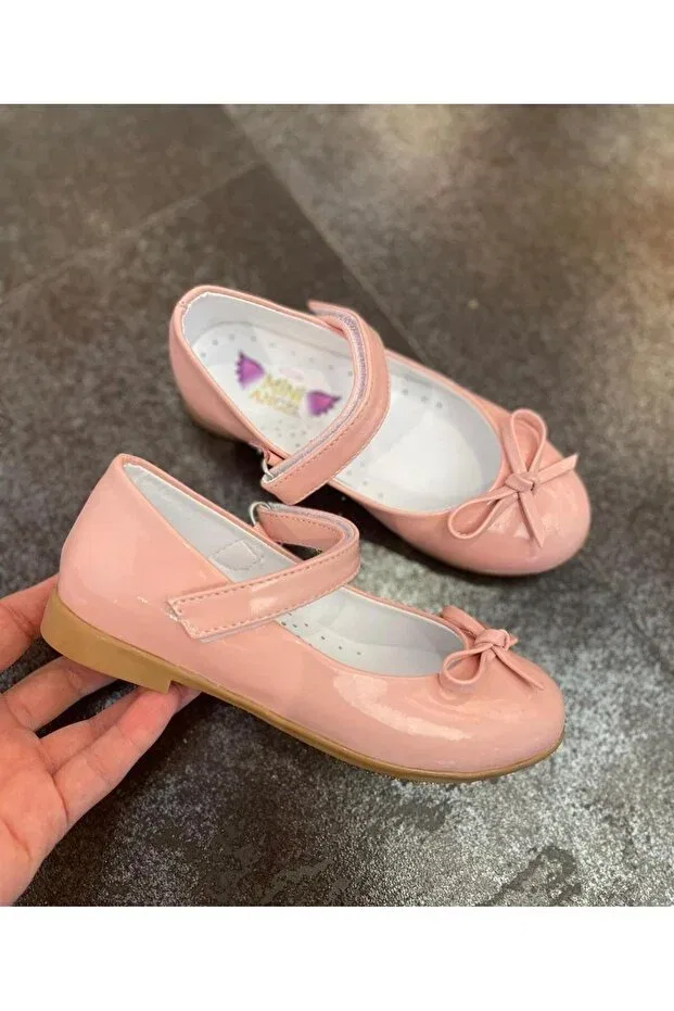 Детские балетки для девочек без каблука Moona Kids, Powder