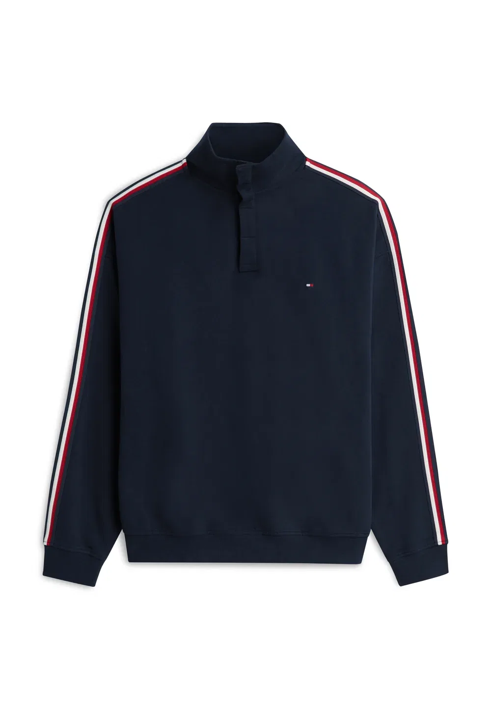 Рубашка на половину пуговиц - th global stripe lg - пижамная рубашка Tommy Hilfiger, Navy Blue — фото 4
