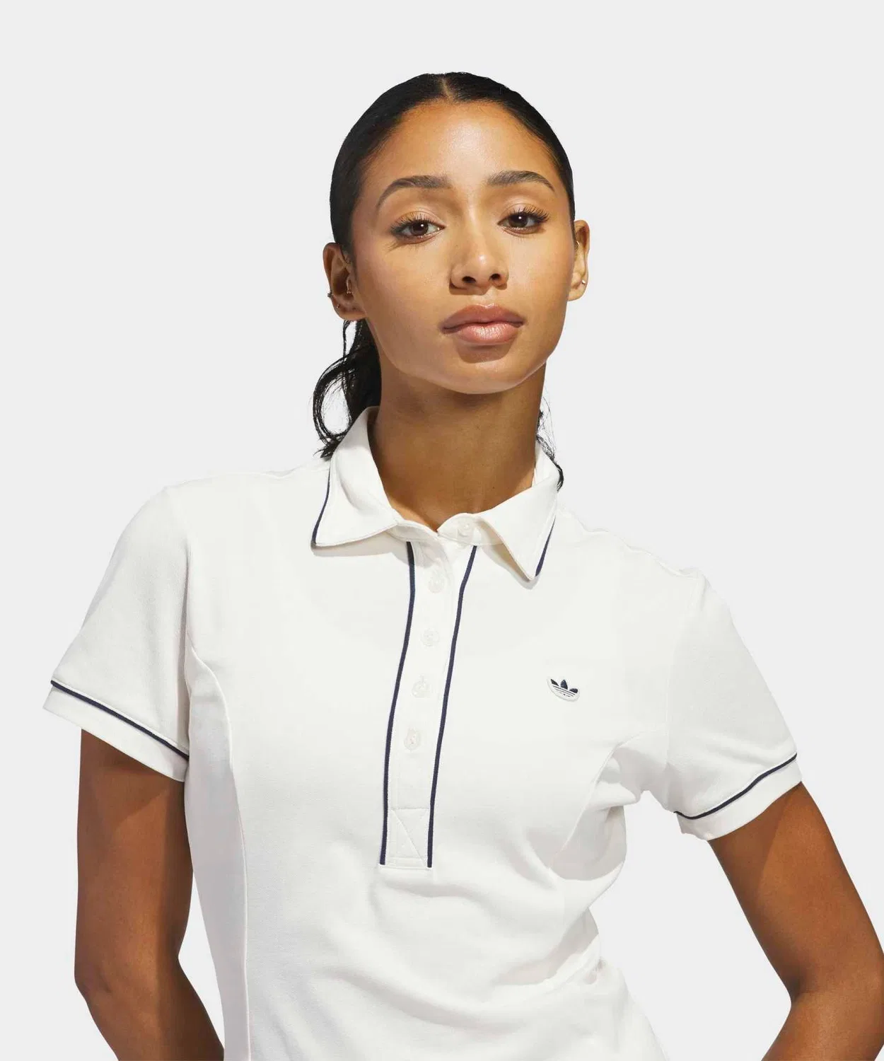 Женское платье для гольфа с поло-воротником Original Dress Adidas, White — фото 3