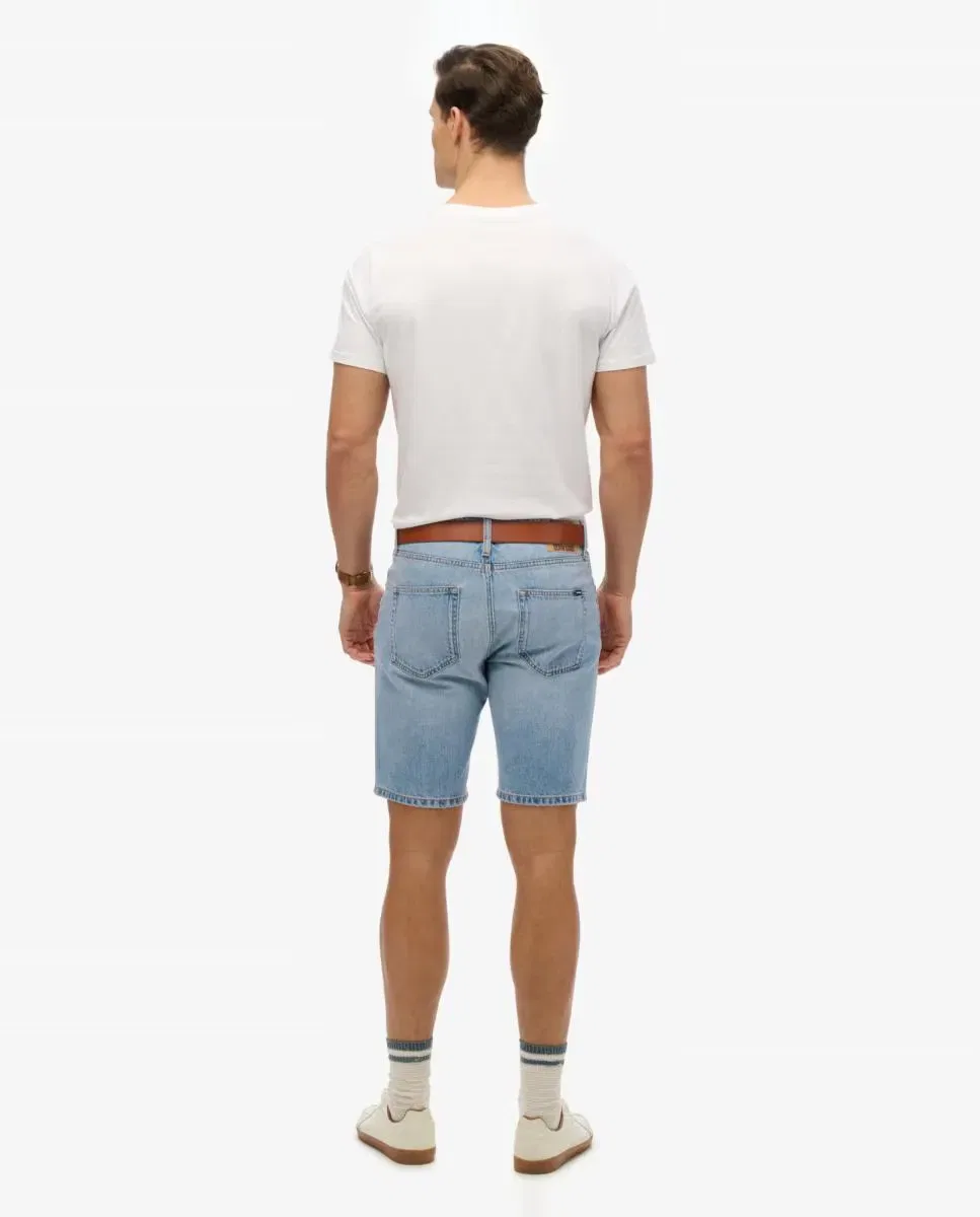 Мужские шорты прямого кроя из органического хлопка Superdry, Azul Claro — фото 4