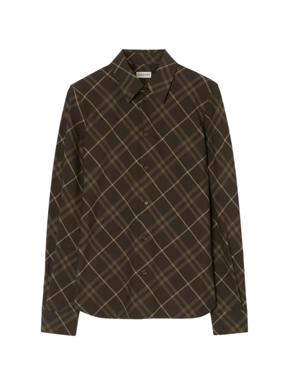 Рубашка узкого кроя BURBERRY, коричневый