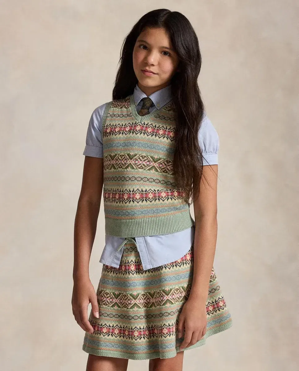 Детский комплект для девочек с принтом Fair Isle Polo Ralph Lauren, Multicolor — фото 2