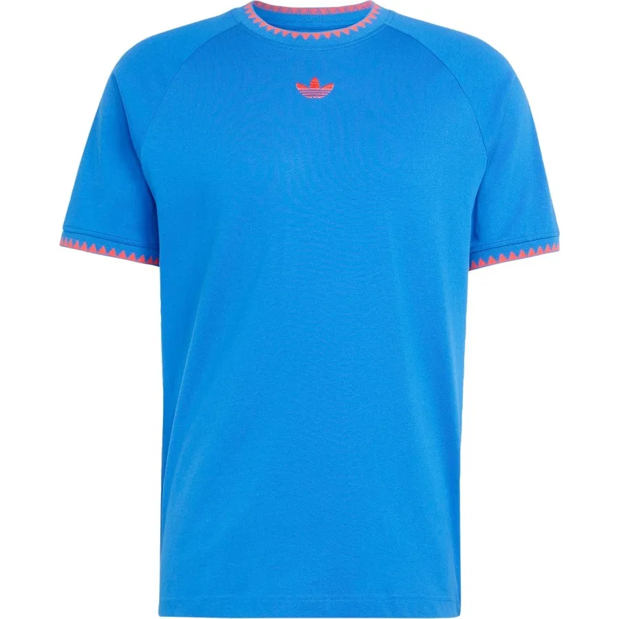 Футболка с длинным рукавом и принтом Chest Stripes Engineered Collar Tee adidas, Синий — фото 3