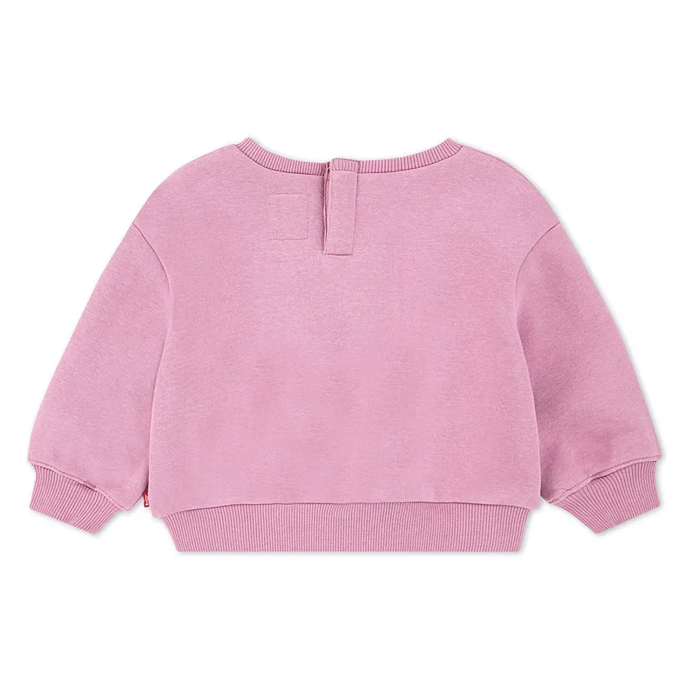 Детский свитшот для девочек с аппликацией Rose Front Tuck Crew Levi's, Pink — фото 2