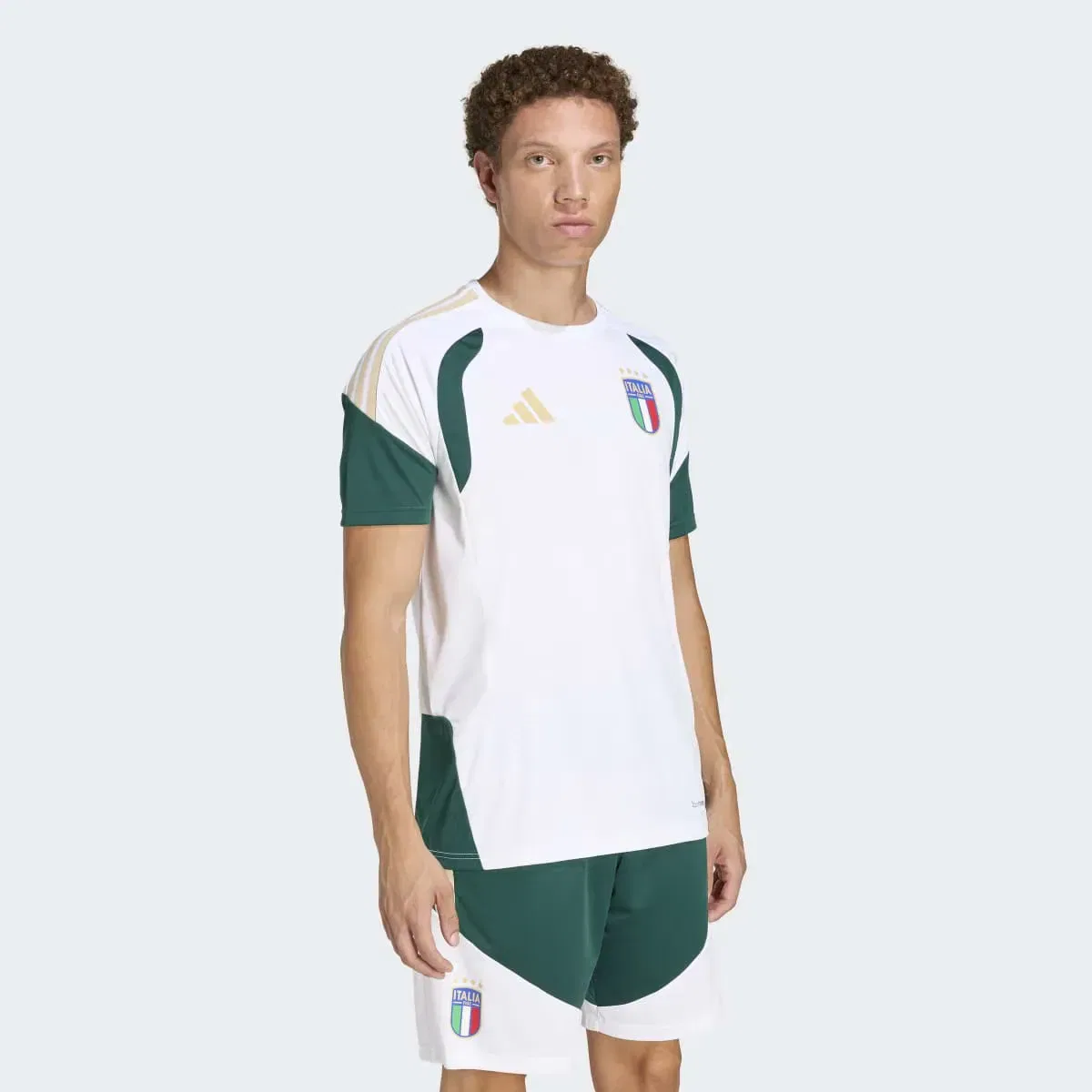 Мужская футболка для тренировок Италия 2026 Tiro Entreno adidas, Blanco
