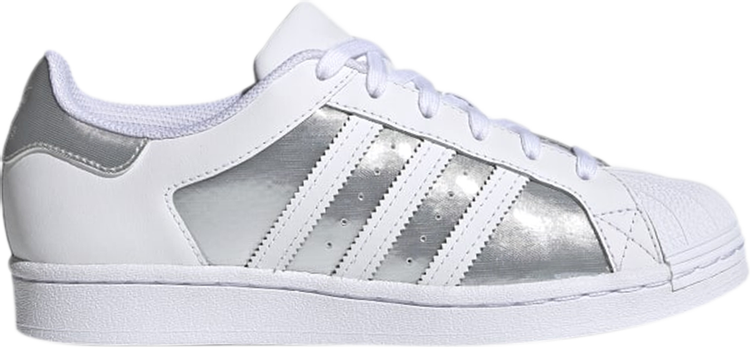 Кроссовки Adidas Wmns Superstar 'White Silver Metallic', серебряный - фото