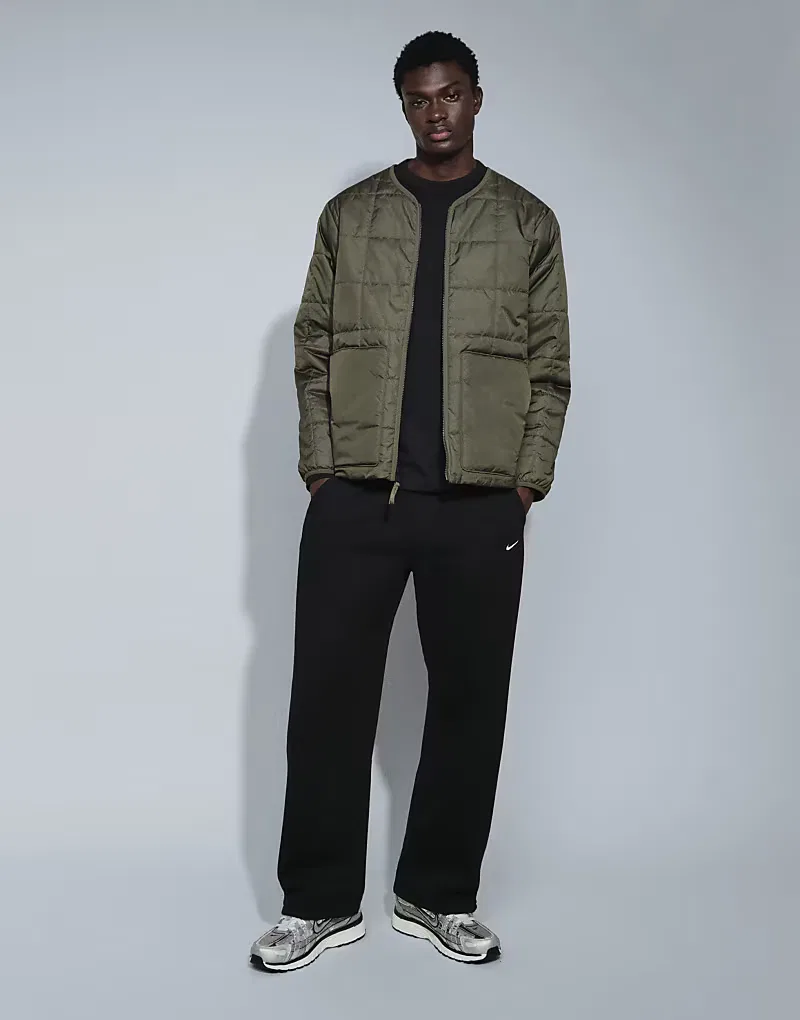 Спортивные брюки Nike Solo Fleece прямого кроя с эластичными вставками, черный — фото 2