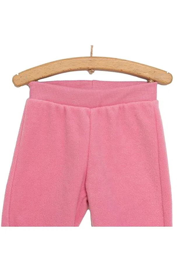 Детские штаны для девочек из флиса Hellobaby basic fleece trousers for baby girl Ebebek Hello Baby, Pink — фото 3
