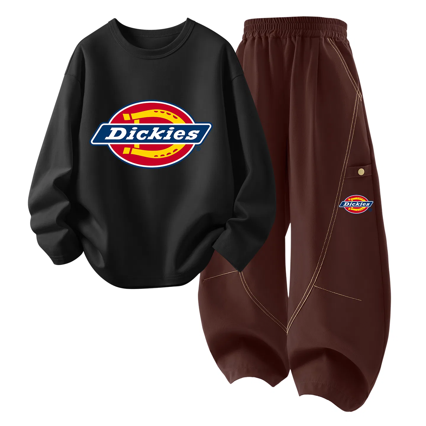 Детский спортивный костюм с принтом Dickies, Black/Silicone