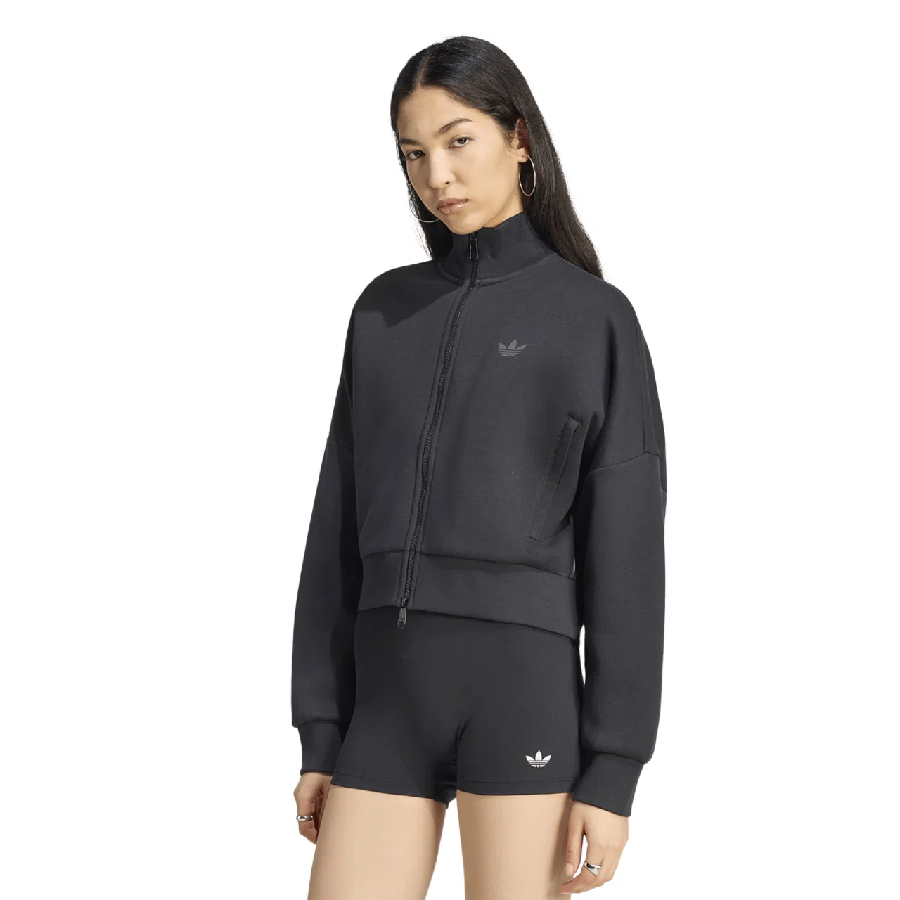 Женская куртка Spacer Track Top Adidas, цвет Black/Black Reflective/Night Grey