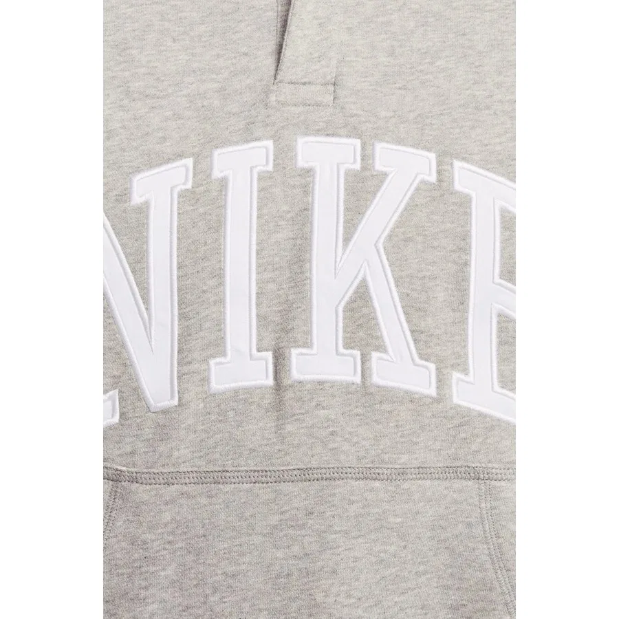 Мужской свитшот из флиса с длинным рукавом и принтом Nike Club Fleece, Серый — фото 4