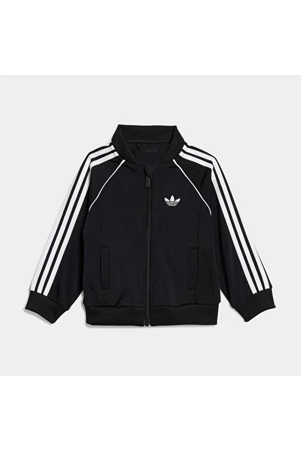 Детский комплект спортивного костюма с длинным рукавом Originals bebek black tracksuit set Adidas, Negru — фото 2