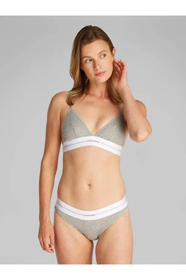 Женский бюстгальтер-треугольник без поролона Calvin Klein, Gray — фото 2