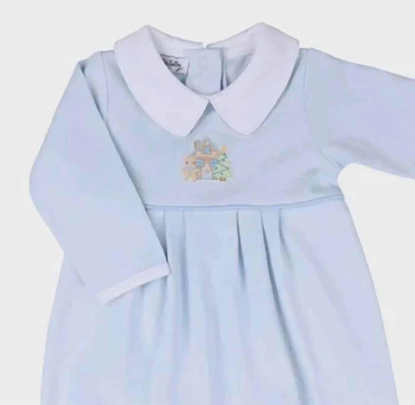 Детский боди-комбинезон с воротником Sweet Gingerbread Magnolia Baby, синий — фото 2