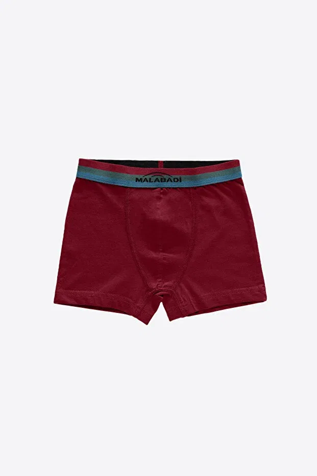 Детские трусы для мальчиков хлопковые 3 шт Malabadi, Green-Burgundy-Blue — фото 4