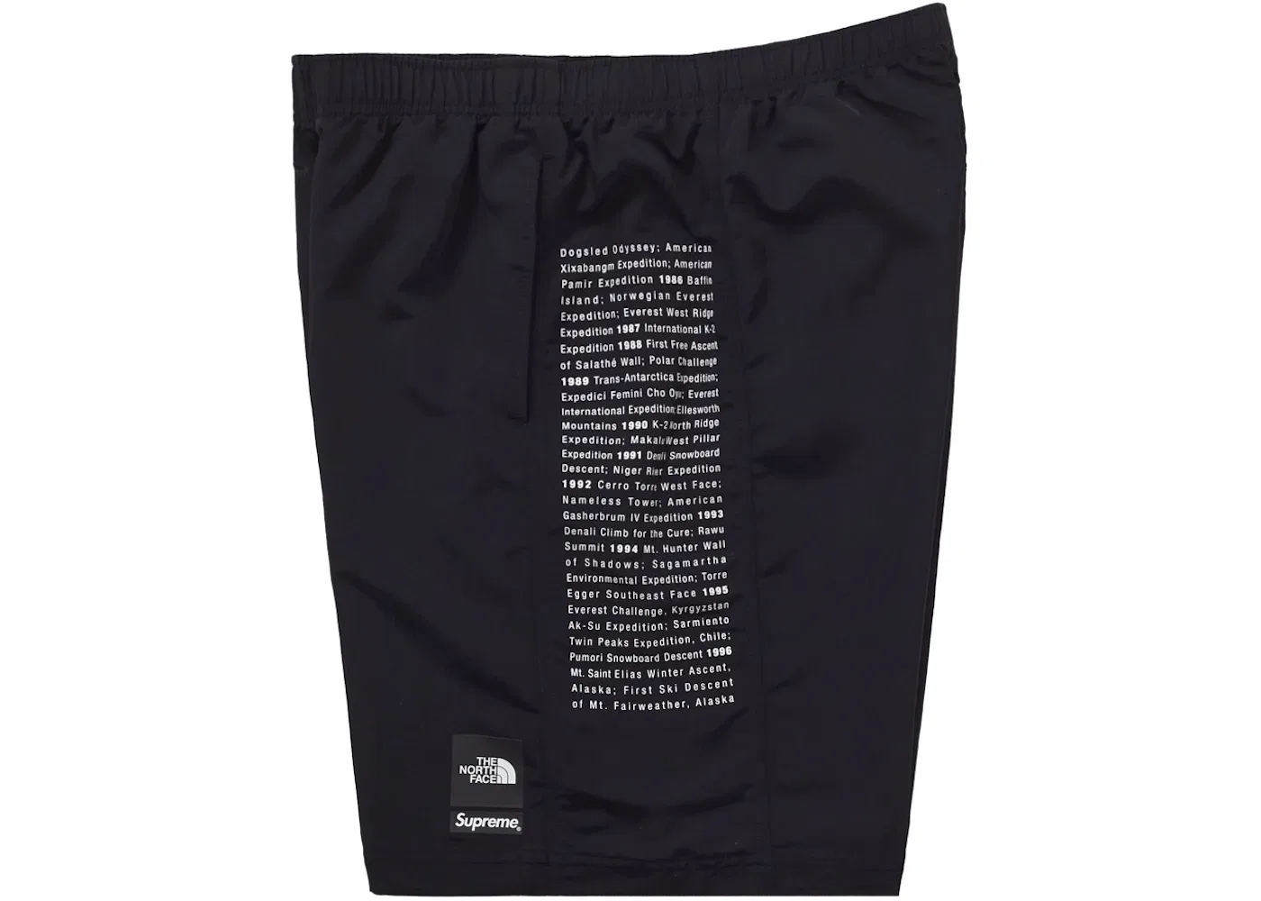 Мужские шорты из нейлона с принтом Supreme The North Face Short, Black — фото 2