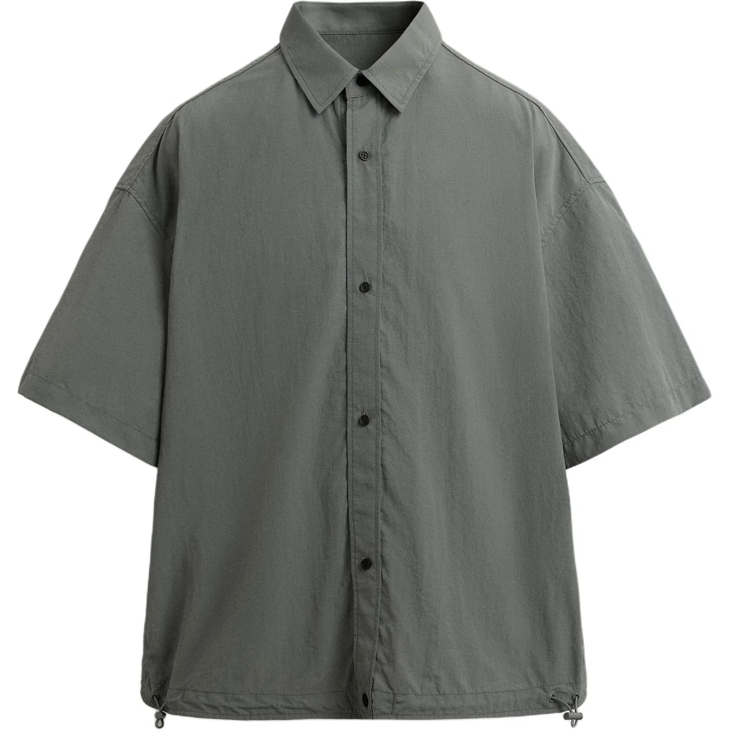 Мужская рубашка с отложным воротником ZARA, Gray Green