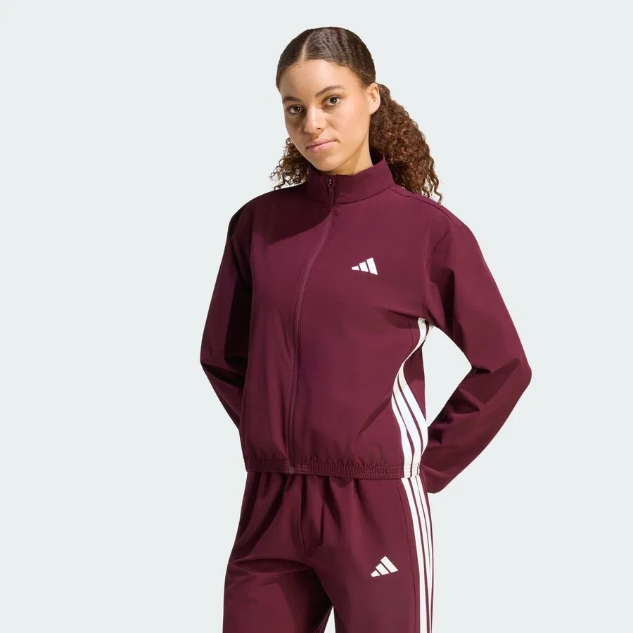 Тренировочная куртка ADIDAS PERFORMANCE 'Train Essentials' винно-красного цвета — фото 2