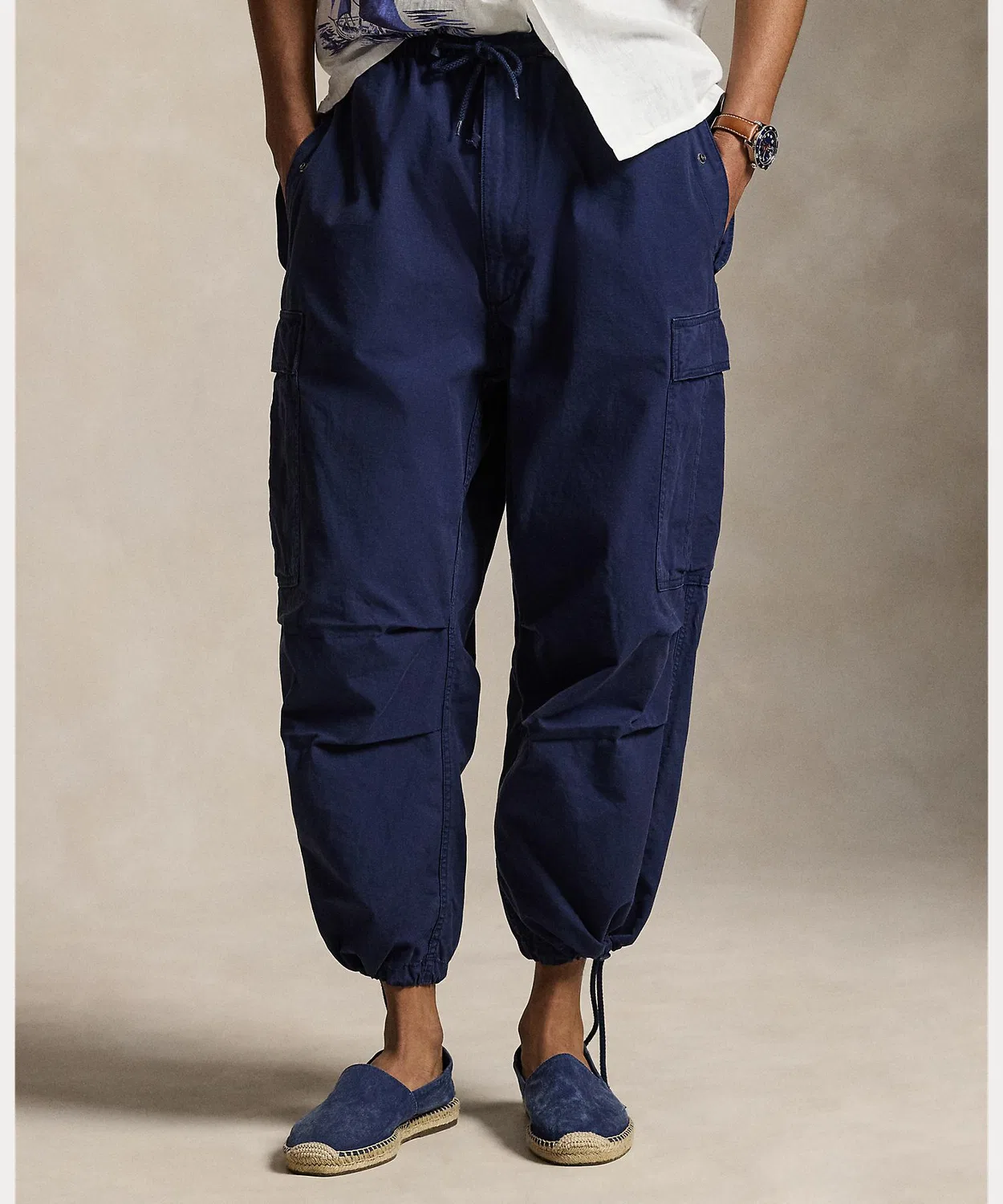 Мужские широкие карго-брюки с утяжкой POLO RALPH LAUREN, Navy — фото 3