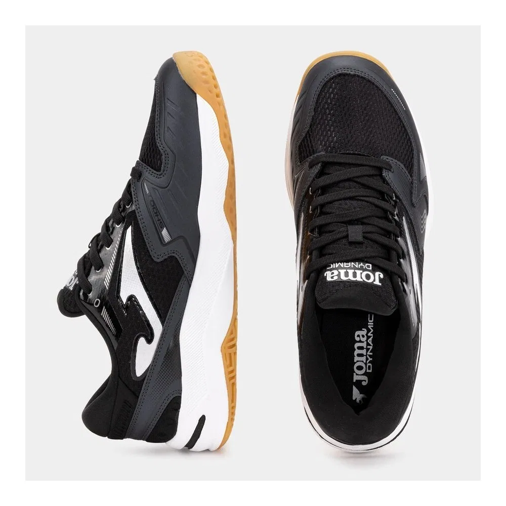 Детские кроссовки для зала с каучуковой подошвой Dynamic Joma, Black White — фото 4