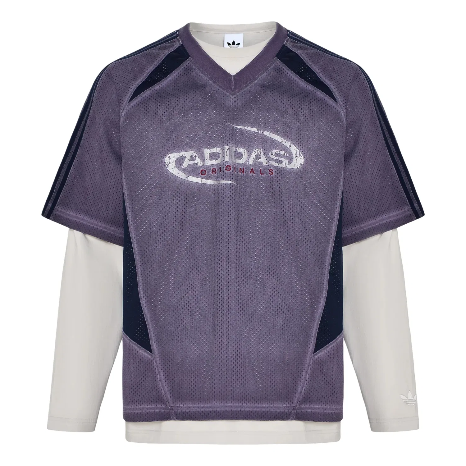 Мужская футболка Street M 2in1 T-Shirt LS Asia Sizing 'Shadow Violet' adidas, Shadow Violet
