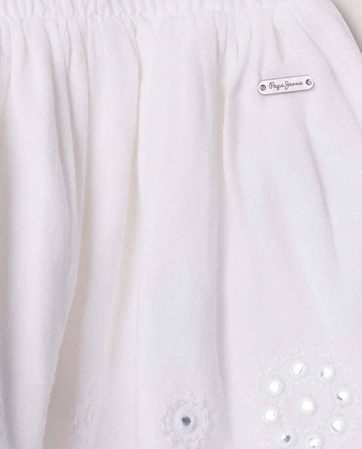 Детская юбка для девочек с зеркальным декором Pepe Jeans, Blanco — фото 2