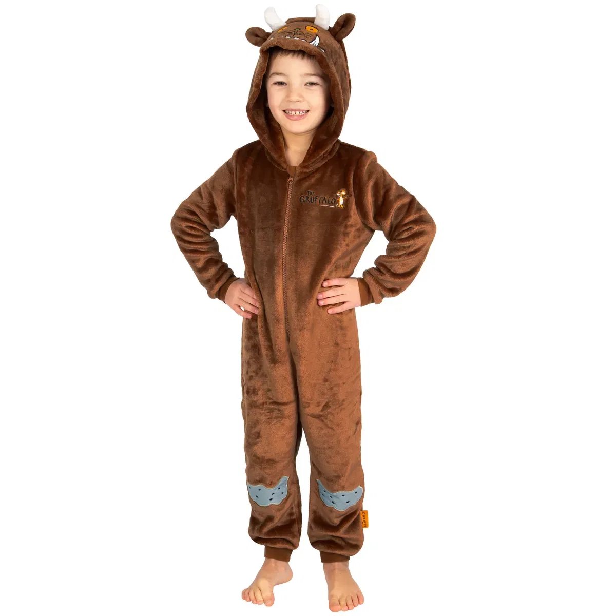Детский флисовый комбинезон с капюшоном и 3D-ушками The Gruffalo, Brown — фото 2