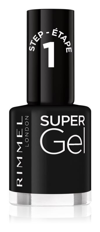 

Покрытие ногтей гель-лаком без использования УФ/LED лампы Rimmel Super Gel, оттенок 070 Black Obsession 12 мл