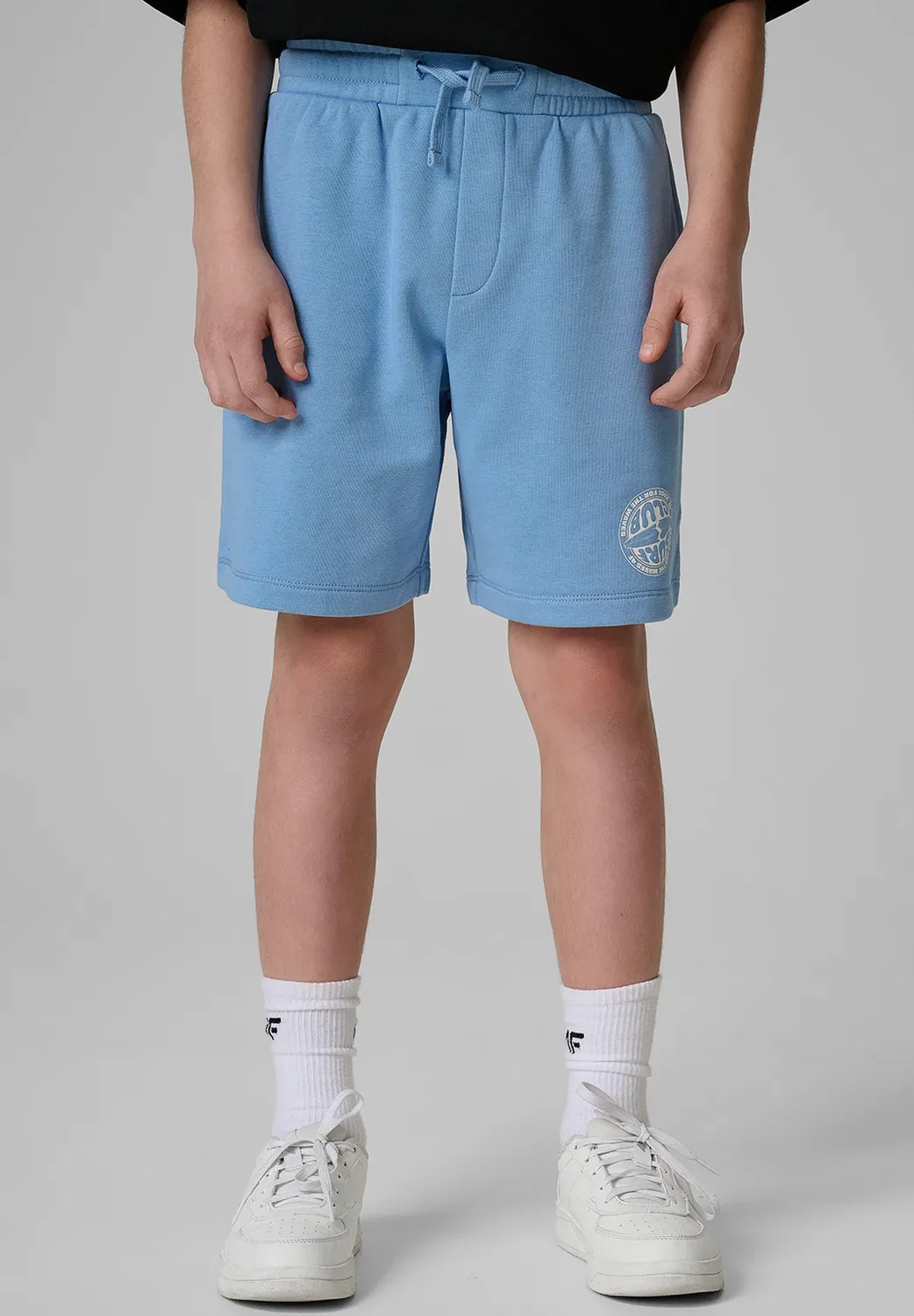 Spodenki dresowe chłopięce - niebieskie 164 (13-14 лат) - спортивные шорты 4F, Blue — фото 2