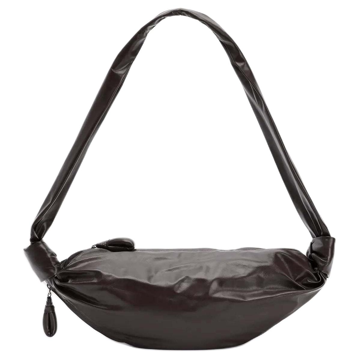 

Lemaire Кожаная сумка-круассан через плечо маленький размер женская тёмный шоколад