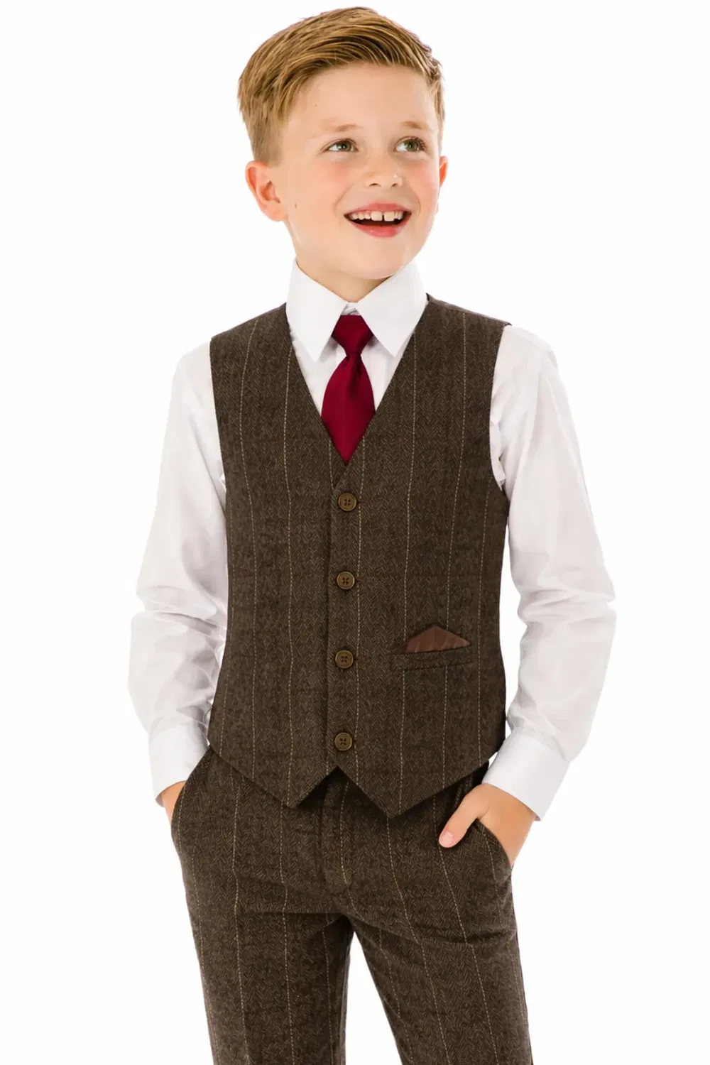 Костюм из твида в клетку 4 piece Vivaki, Brown