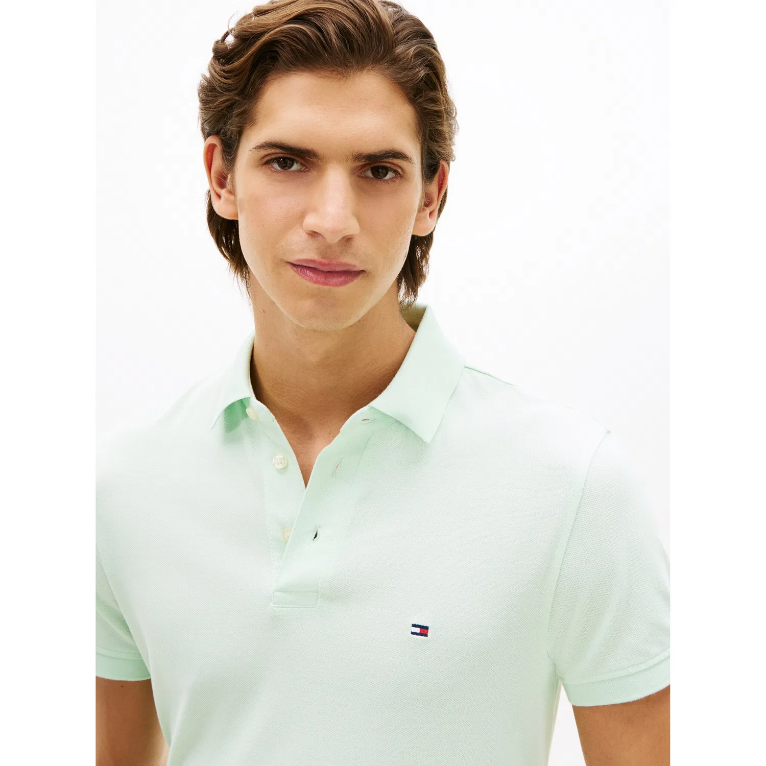 Мужское поло с логотипом Tommy Hilfiger, Opal Green — фото 2