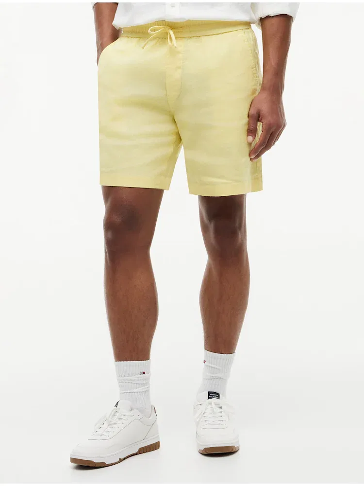 Шорты свободные из льна, Dover Fit TOMMY HILFIGER, Lemon — фото 2