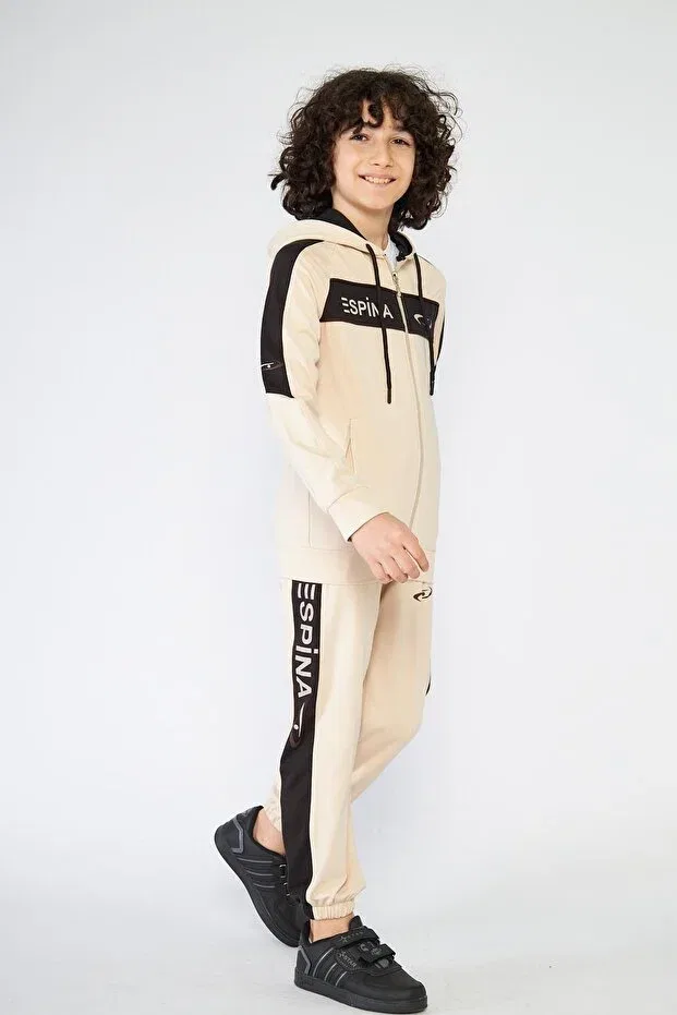 Детский спортивный костюм с принтом Diving Tracksuit Set Live Sport, Ecru — фото 2