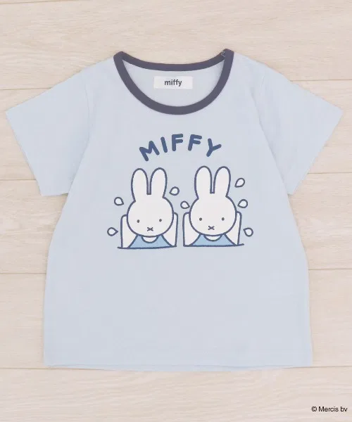 Детский комплект пижамы с коротким рукавом и шортами Miffy, Sax Blue — фото 2