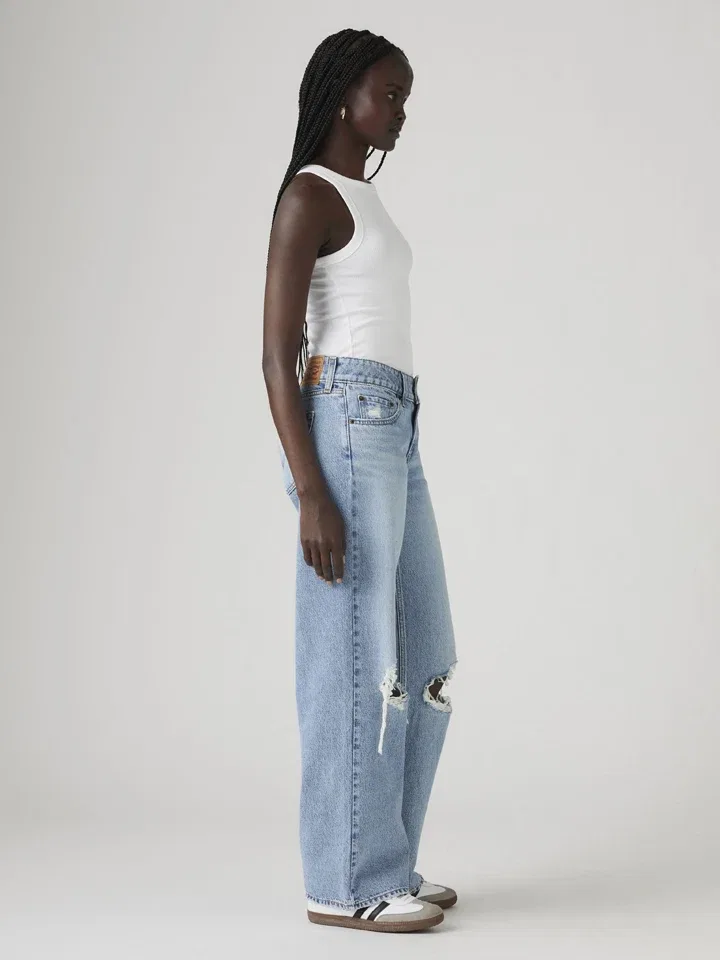 Женские джинсы свободного кроя Levi's, Light Blue — фото 3