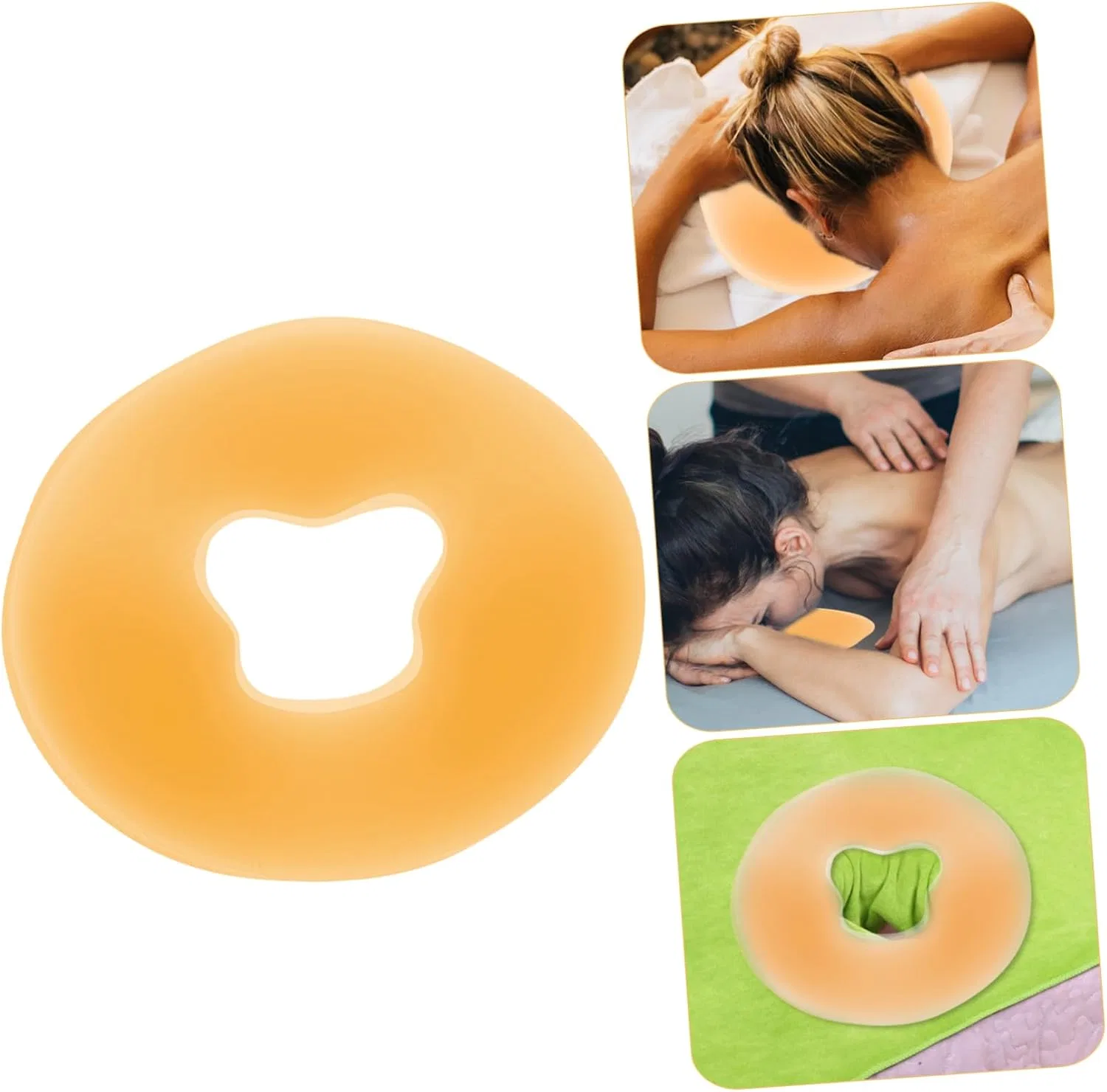 Подушка для лица из силикона, Beatifufu, 1 шт, 31x26.5 см, Orange — фото 4