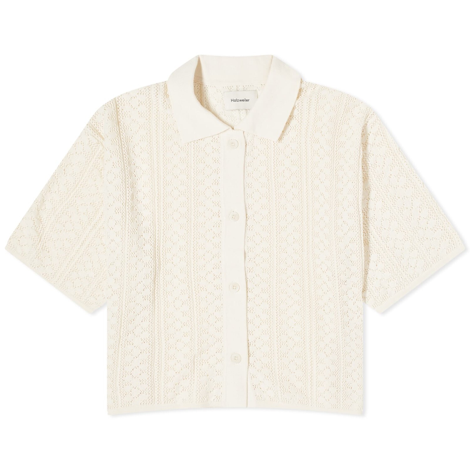 

Рубашка Holzweiler Loch Crochet Knit Shirt, белый