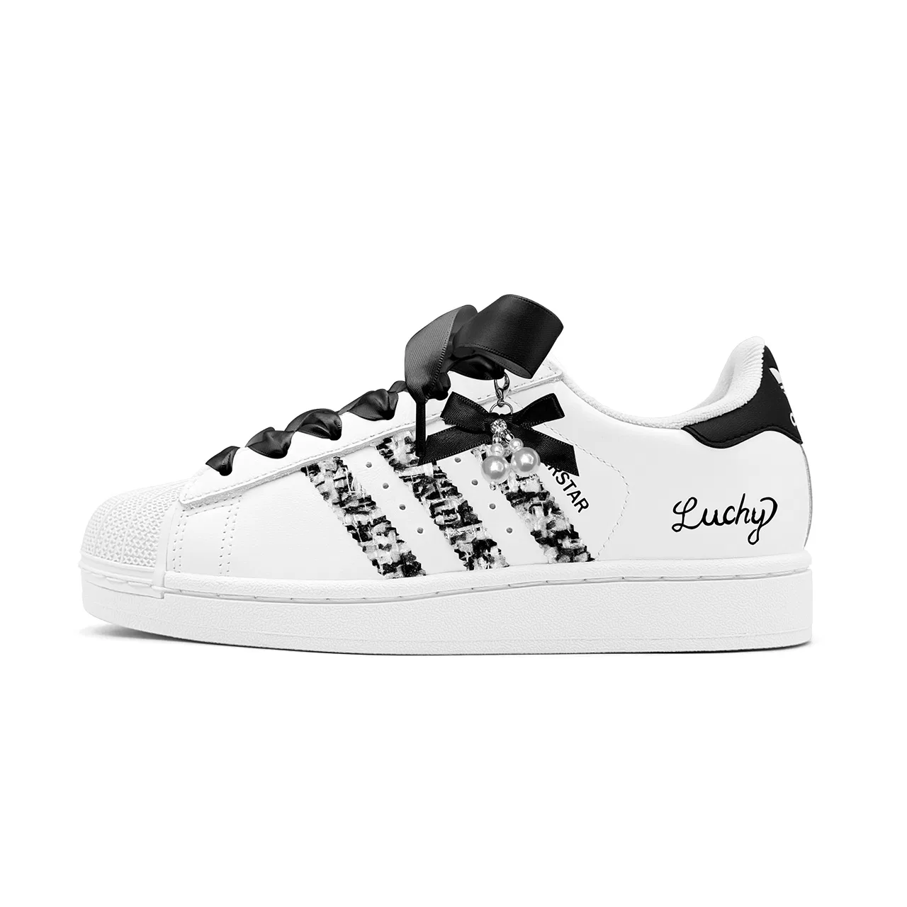 Детские кроссовки для скейтбординга с низким профилем Superstar 2 Adidas Originals, Black White