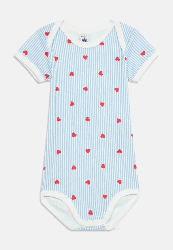 Комплект из 3 футболок, хлопок, Debout, Petit Bateau, белый, синий — фото 3