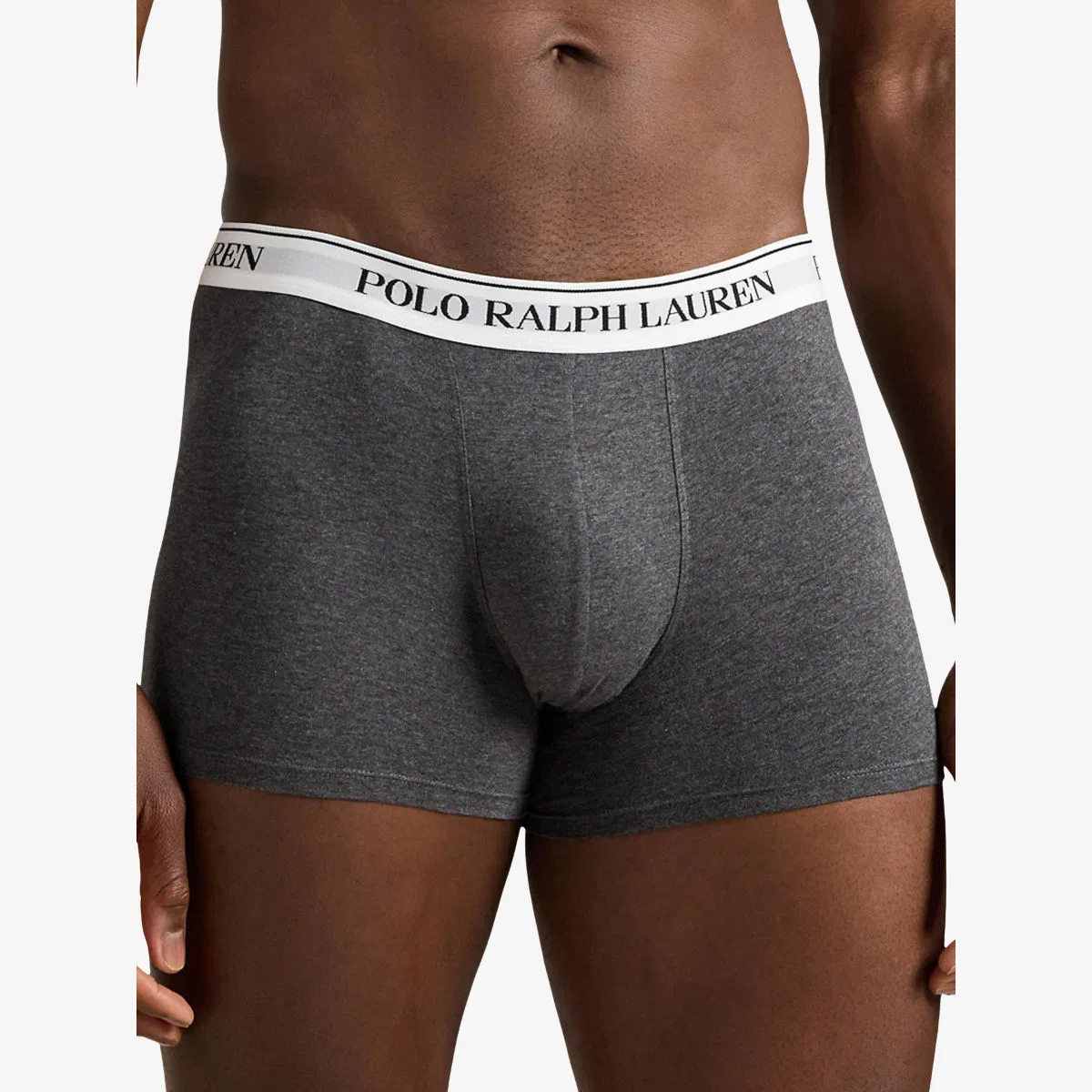 Классический комплект из трех плавок из эластичного хлопка Polo Ralph Lauren, белый/черный — фото 3