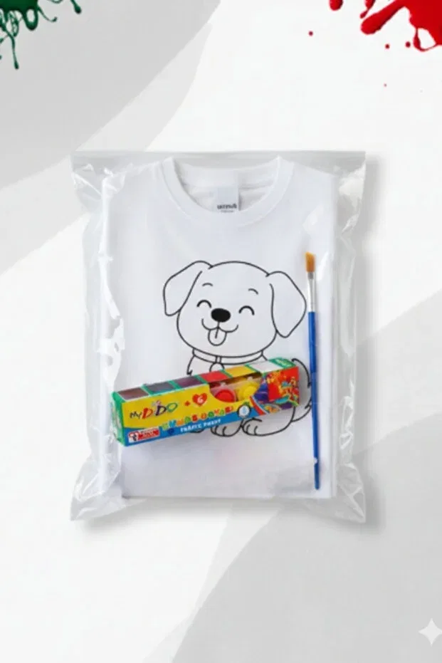 Детский комплект футболок для девочек с принтом Nota Kids, White — фото 2