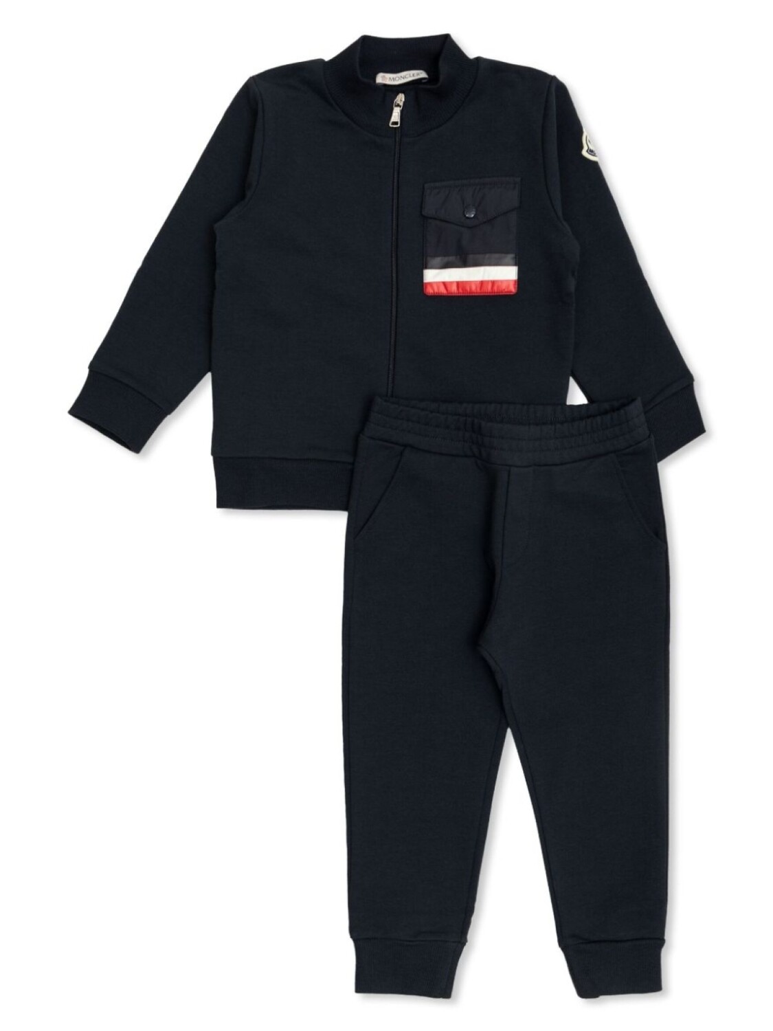 

Moncler Enfant эластичный спортивный костюм с полосками, синий