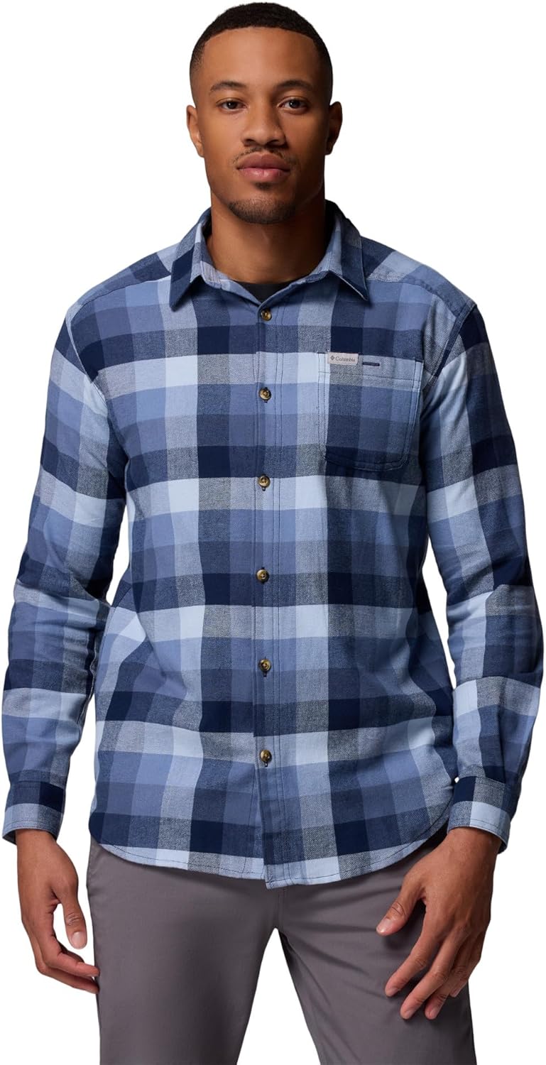 

Columbia Мужская фланелевая рубашка с длинным рукавом Cornell Woods, Collegiate Navy Multi Buffalo Check