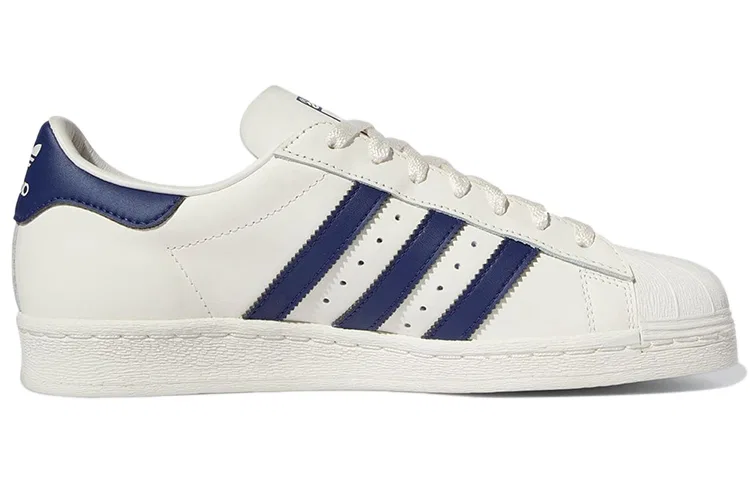 Мужские кроссовки с металлическими деталями Superstar 82 Adidas Originals, White Dark Blue — фото 3