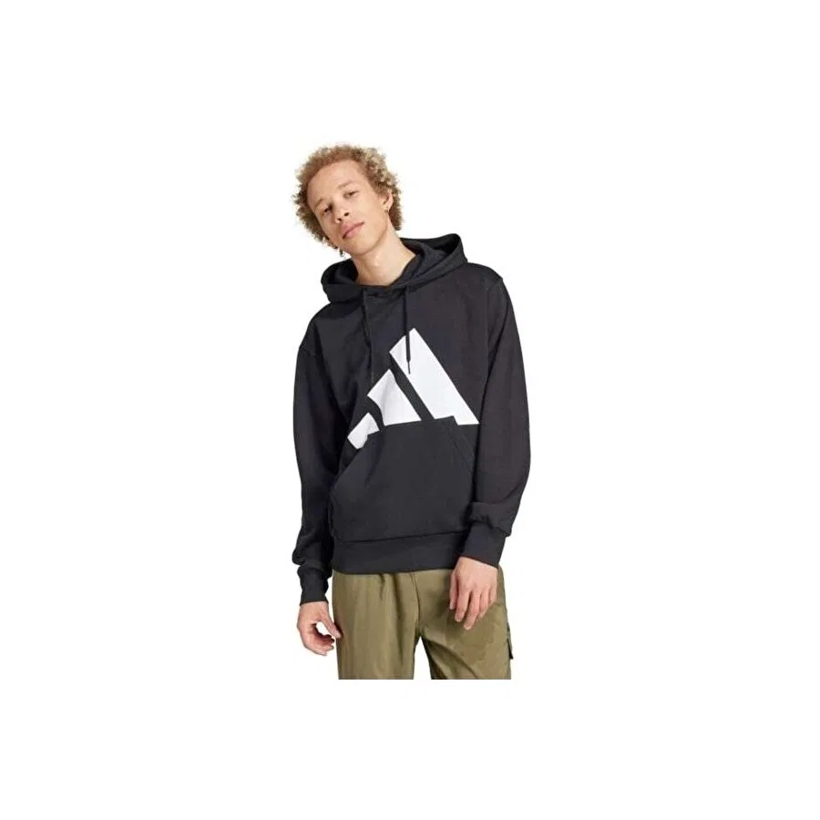 Мужской свитшот с капюшоном adidas M Bl Fl Hd, Черно-белый